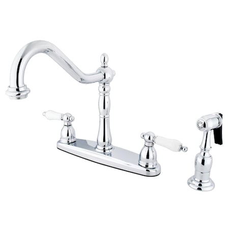 Kingston Brass Heritage Centerset Kitchen Faucet, Chrome KB1751PLBS